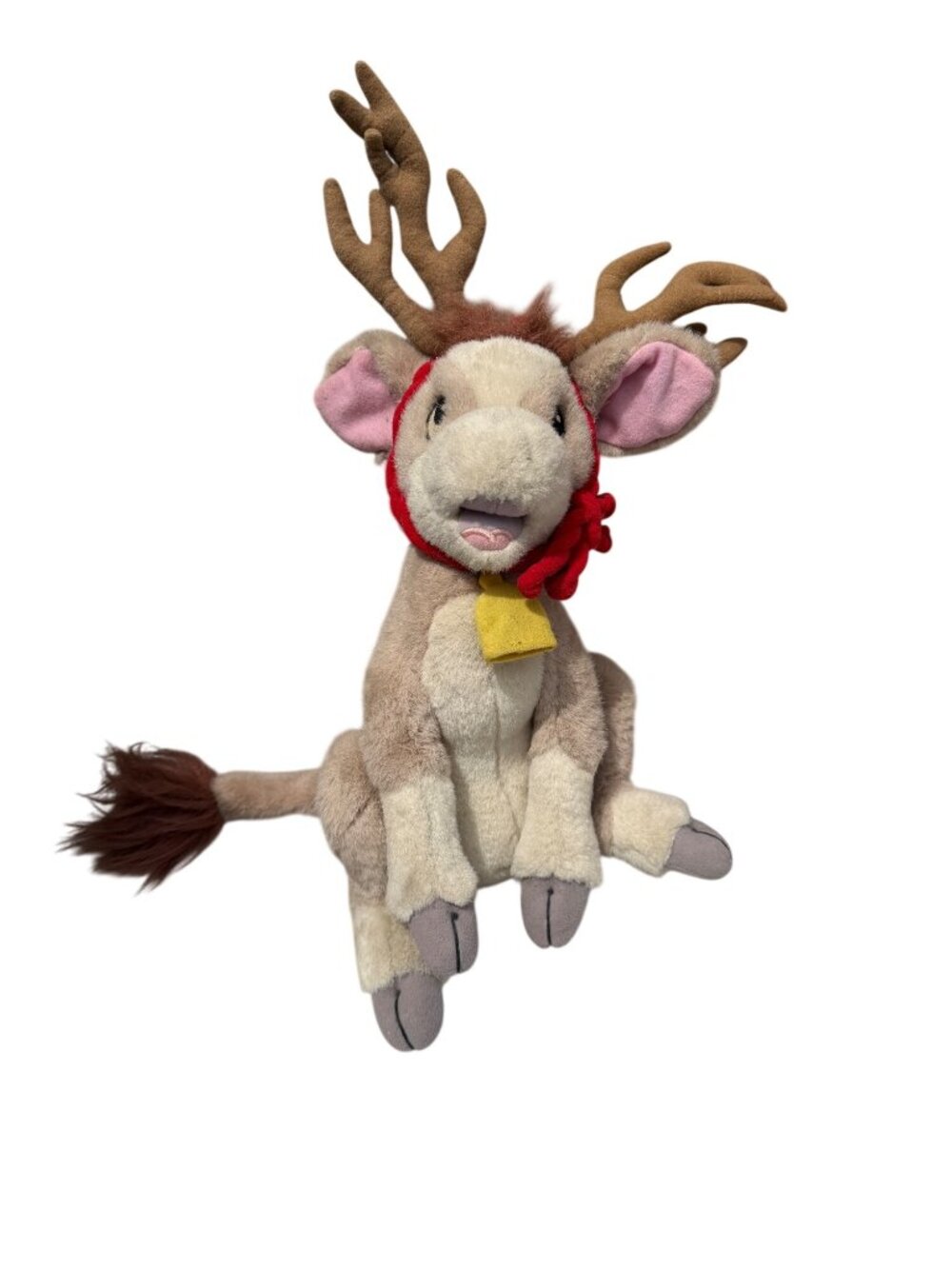 Annabelles Wish Plush Reindeer 1997 Stuffed Animal With Scarf & Bell Hollywood C